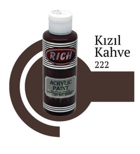 Rich Master Akrilik Boya 120 cc. 222 Kızıl Kahve 