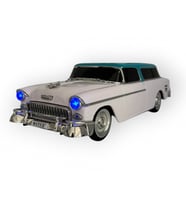 Klasik Araba Beyaz WS-1955 Bluetooth Hoparlör Güçlü Ses, Şık Tasarım!