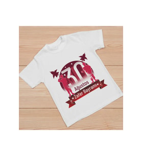Ağustos Zafer Bayramı Atatürk Baskılı Kısa Kollu Bisiklet Yaka T-shirt - Beyaz