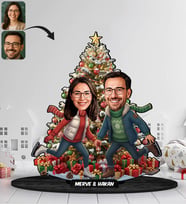 BK Gift Kişiye Özel Sevgili Yılbaşı Tasarımlı Karikatür Biblo -9, Yılbaşı Hediyesi, Yeni Yıl Hediyesi