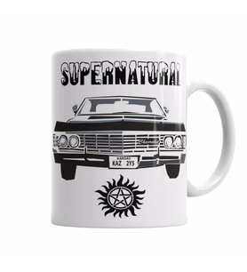 Supernatural   Dean Winchester Ruby Castiel Bobby Singer Impala Dizi Kupa Bardak Porselen