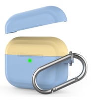 AirPods Pro Kılıf Koruyucu Case Silikon Mat Yedek Kapak Hediyeli PT-P4 (Açık Mavi)