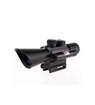 4x30 Tüfek Dürbünü Çift Işıklı Lazerli M7