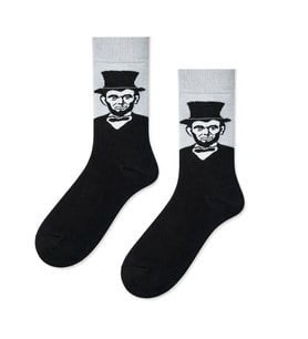 Abraham Lincoln Art Desenli Renkli Çorap