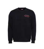 Siyah Baskılı Detaylı Bisiklet Yaka Sweatshirt - Wessi