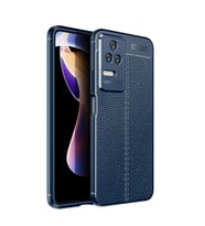 Xiaomi Poco F4 Kılıf Deri Görünümlü Slim Silikon (Lacivert)