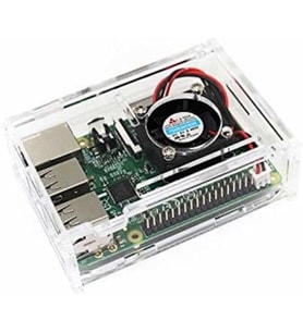 Raspberry Pi 4 Soğutma Fanlı Şeffaf Kutu