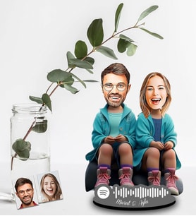 Kişiye Özel Spotify Sevgili Tasarımlı Ahşap Biblo Model-53