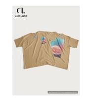 Unisex Kadın Erkek Dream World Baskılı Özel Tasarım Oversize T-shirt (Bej)