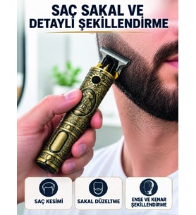 Mey İthalat® Saç Sakal Ense Düzeltme Makinesi 300 Dakika Çalışma Süreli Şarj Edilebilir