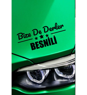 Adıyaman Besni Siyah Araç Sticker  Adıyaman Bize De Derler  Besnili 40x15 cm Oto Sticker