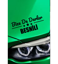 Adıyaman Besni Siyah Araç Sticker  Adıyaman Bize De Derler  Besnili 40x15 cm Oto Sticker
