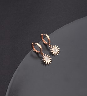 925 ayar gümüş güneş sallantılı küpe