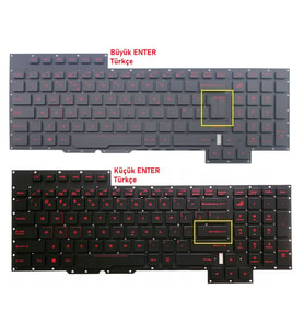 Asus ROG G701V Klavye Işıklı V2 (Küçük Enter)