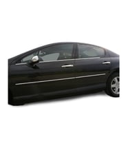 Peugeot 407 Krom Cam Çıtası  Paslanmaz Çelik 4 Parça