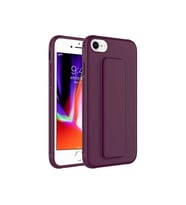 Apple iPhone SE 2020 Uyumlu Kılıf Zore Qstand Kapak (Mürdüm)