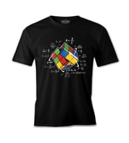 Rubik Cube - Matematik Siyah Erkek Tshirt