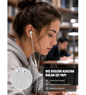 Ergonomik Tasarımlı Stereo Ses Performanslı Kablolu Kulaklık Yeni Nesil