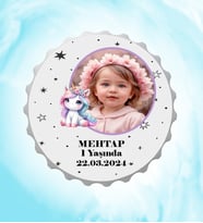 Kişiye Özel Pony Resimli İsimli Yıldız Kapak Magnet Açacak