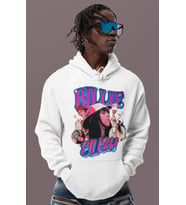 Tasarım Billie Eilish Baskılı Unisex Oversize Şarkıcı Hoodie