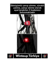 Özel Üretim 3 Yanma Kademeli Suya Dayanıklı Çok Fonksiyonlu Bisiklet Gidonu Feneri 2 Adet