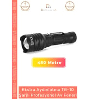 Özel Üretim Tek Modlu 500 Metre Menzilli Ekstra Güçlü Aydınlatma TG-10 Şarjlı Profesyonel Av Feneri