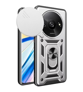 Xiaomi Redmi A3 4g Kılıf Pars Lens Yüzüklü Silikon - Gümüş