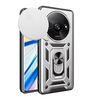 Xiaomi Redmi A3 4g Kılıf Pars Lens Yüzüklü Silikon - Gümüş