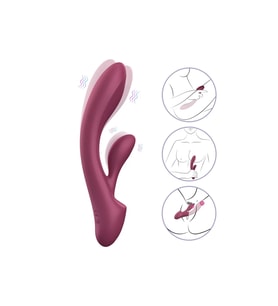 MERRY Şarjlı Ultra Güçlü Çift Motorlu 2 in 1 Rabbit Vibratör