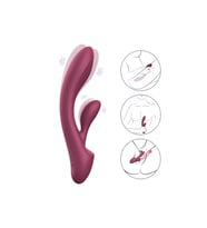 MERRY Şarjlı Ultra Güçlü Çift Motorlu 2 in 1 Rabbit Vibratör