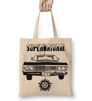 Supernatural Dean Winchester Ruby Castiel Bobby Singer Impala Dizi Bez Çanta Uzun Saplı