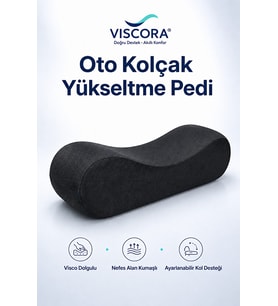 Oto Kolçak Yükseltme Pedi – Visco Dolgulu, Nefes Alan Kumaşlı, Ayarlanabilir Kol Desteği