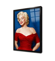 Marilyn Monroe Çerçeveli Cam Tablo