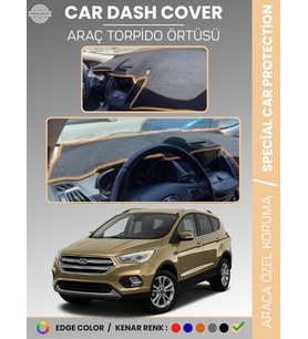 FORD KUGA (2015-2019) Torpido Örtüsü Ön Göğüs Torpido Koruma Tam Uyum Kaymaz Kolay Montaj