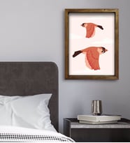 BK Gift Yatak Odası Konseptli Doğal Masif Ahşap Çerçeveli Tablo 45x65cm-111