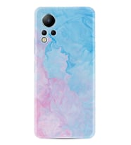 Infınix Note 12 Kılıf Resimli Desenli Baskılı Silikon Pink Blue Abstract 1385