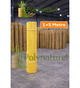 Doğal Kamış Bambu Çit 1x5m Bahçe Teras Balkon Gizlilik Perdesi Gölgelik Örtü
