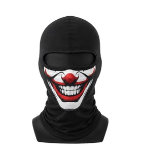 Wak Unisex Palyaço Baskılı Balaklava Maske 1 Adet Tek Beden Viskoz Kask İçi Outdoor Motosiklet Maskesi