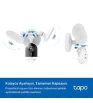 TP-LINK 4MP 2K QHD 2800 Lümen Projektörlü AI IP65 Wıfı Dış Mekân IP Kamera Tapo C720