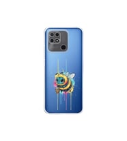 Redmi 10C ile uyumlu Splash arı tasarımlı şeffaf silikon kılıf