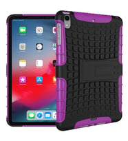 Apple iPad Pro 11 2018 Uyumlu Standlı Tank Tablet Kılıfı Özel Zırh (Mor)