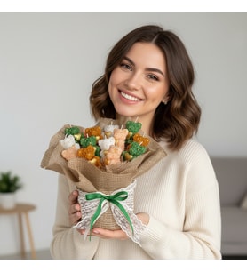 Premium Ayıcıklar Mum Buketi