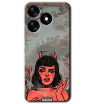 Tecno Spark 10 4G Kılıf HD Desen Baskılı Kılıf - Devil Girl