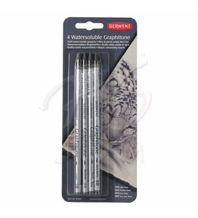 Derwent Watersoluble Graphitone Aquarel Grafit Kalem 4lü Set
