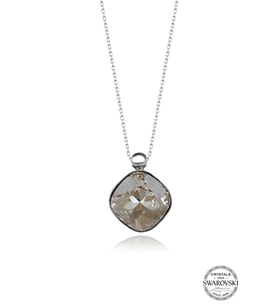 Swarovski Crystal Kadın Cushion Gümüş Kolye