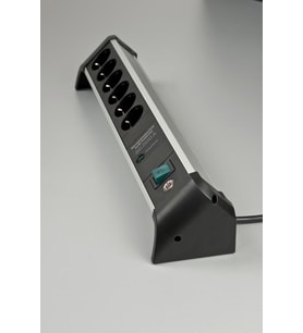 Brennenstuhl ALU-Office-Line Serisi 3 Metre Kablolu 6 Soketli 60.000 Amper Akım Korumalı Priz 