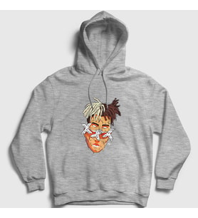 Presmono Unisex Gri Melting XXXTentacion Kapüşonlu Sweatshirt 48212tt (Gri)