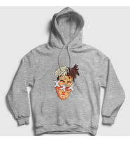 Presmono Unisex Gri Melting XXXTentacion Kapüşonlu Sweatshirt 48212tt (Gri)