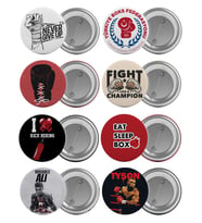 Boks Sporu Çanta Rozeti Seti 8 Adet En Büyük Boy 5.8cm İğneli Broş