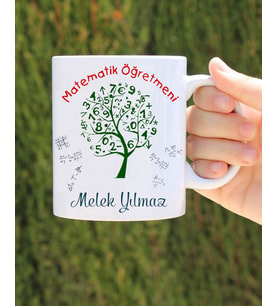matematik öğretmeni özel tasarım kupa bardak